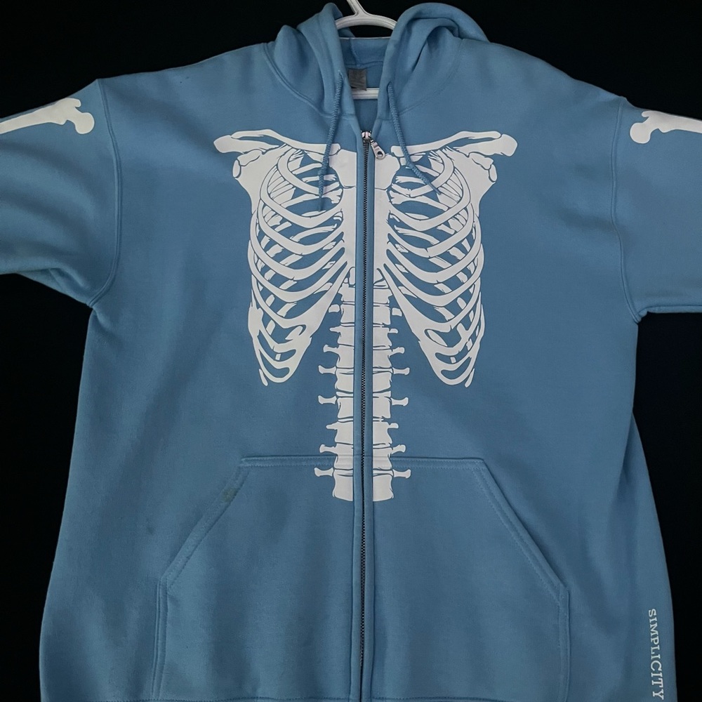 Skeleton zip up hoodie